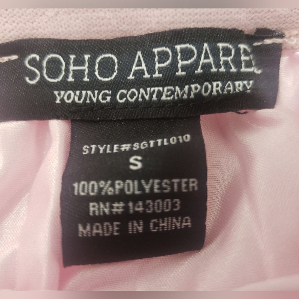 NEW- Soho Apparel - Elegant Pink Skirt with Bow Accents - Picture 3 of 4